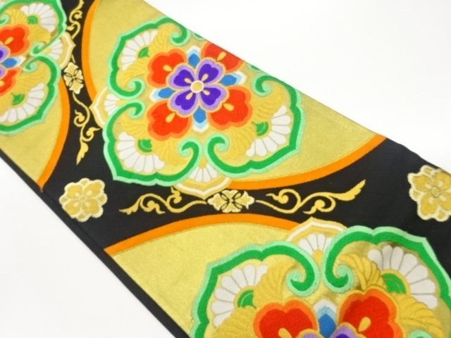 JAPANESE FUKURO OBI / WOVEN FLOWER RHOMBUS
